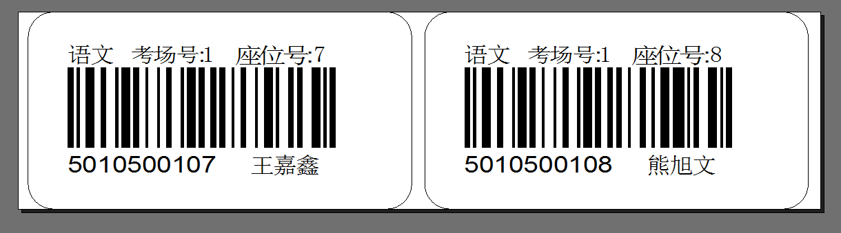 東鳳鎮學生考試條碼打印,專業打印準考證條碼的打印機